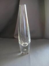 Steuben Crystal 8 in. Vase Signed Bud Single Bubble Teardrop picture
