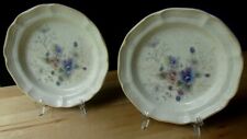 MIKASA COUNTRY CHARM 8” PLATES PERENNIALS FG008, LOT OF TWO picture