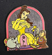 Rare HKDL Hong Kong Belle Friends Cogsworth Lumiere Mrs Potts Chip Disney Pin picture