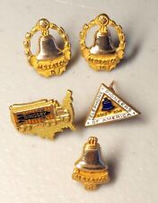 5 VTG 10K Gold filled  Service Lapel Pin Bell Telephone Co picture