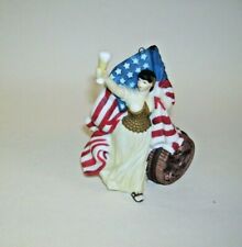 Anheuser Busch Patriotic Lady Liberty Figurine 1992 USA Flag Background picture
