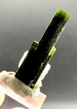 11 Gram Terminated Green Cap Tourmaline Combine White Albite From Skardu Pak. picture