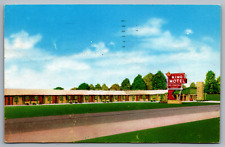 Postcard King Motel Little Rock Arkansas Chrome Posted 1956 picture