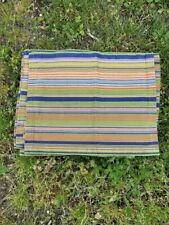 Crate And Barrel SET OF 6 Placemats Stripe Cotton Bright Colored Great Condition picture