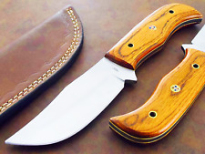 CUSTOM HANDMADE STAINLESS STEEL BLADE HUNTING CAMPING SURVIVAL KNIFE-HARD WOOD picture