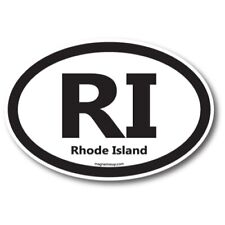 RI Rhode Island US State Oval Magnet Decal, 4x6 Inches, Automotive Magnet picture