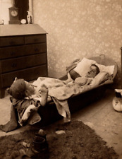 c1906 RPPC Men Sleep In Trough Humorous Bamforth Photo RARE ANTIQUE Postcard picture