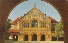 Vintage California Chrome Postcard Stanford Memorial Church Union 76 Oil picture
