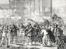 FRANCE. Revictualling Paris. arrival of fish, Halles 1871 old antique print picture