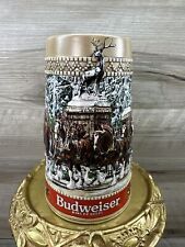 1987 Budweiser Clydesdale Collector Holiday Beer Stein 
