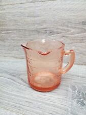 Vtg Kellogg’s Pink Depression Glass Measuring Cup 8 Oz. Triple Spouts picture