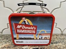 Vintage 1997 McDonald's Hamburger Small Tin Metal Collectible Lunch Box Keepsake picture