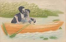 J81/ Interesting RPPC Postcard c1910 Elyria Ohio Boat Loving Couple Added 137 picture