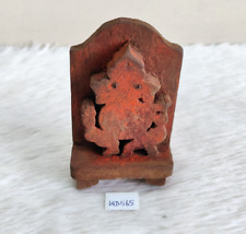 Antique Handmade Lord Ganesha Ganesh Figure Statue Wooden Old Collectible WD565 picture