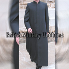 Roman Church Cassock Dark Gray Clothing Robe, Anglican Line Preacher Clergy Robe picture