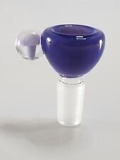 14mm PURPLE Glass Bowl Male Joint with a PURPLE Handle. picture