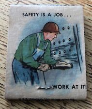 Safety Is A Job Work At It People’s Trust Co. Brookville Ind. Match 1959 *Full* picture