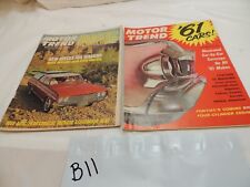 Vintage Lot of 2 Motor Trend Sept 1960 March 1964 Magazine picture