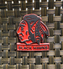 VINTAGE NHL HOCKEY CHICAGO BLACK HAWKS TEAM LOGO COLLECTIBLE RUBBER MAGNET ** picture