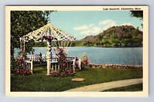 Ishpeming MI-Michigan, Lake Bancroft, Lake Side Gazebo, Vintage Postcard picture