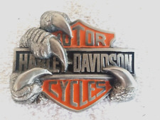Harley Davidson 1991 Baron USA Orange Enamel Painted Belt Buckle / Eagles Talons picture