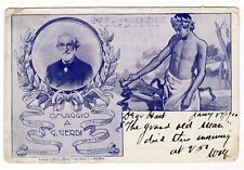 GIUSEPPE VERDI POSTCARD POSTALLY USED THE DAY HE DIED, JANUARY 27th, 1901 picture