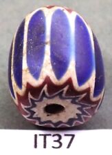 Sweet Antique Venetian Chevron Trade Bead African from Estate IT37 Bg 59 picture