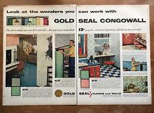 1953 Gold Seal Congowall Congoleum, Cannon Towels Vintage Print Ads picture