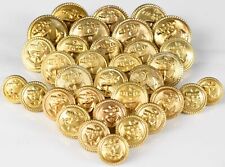 Lot of 33 Assorted Old Military Uniform Gold Plated Buttons with Anchor Motif picture