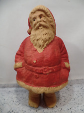 Antique Vintage Primitive Paper Mache Pulp Santa Clause Christmas Figure 9.5