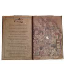 Vintage Sarah's Attic Sarah's Gang Story Wooden Book Plaque RARE Hard to Find picture
