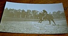1918 RPPC Rodeo REAL PHOTO McGrer The Boy On The Cow Pendleton Roundup O.G.Allen picture