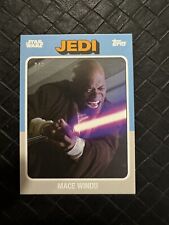 RARE 2024 Topps Star Wars TBT Throwback Thursday #48 Mace Windu Silver 3/5 picture