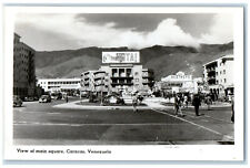 c1940's Main Square Caracas Venezuela Cunard Line RPPC Photo Postcard picture