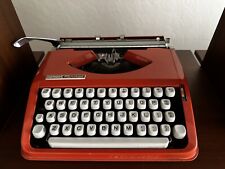 1970 ORANGE Hermes ROCKET (BABY) Portable Typewriter Great Conditions picture
