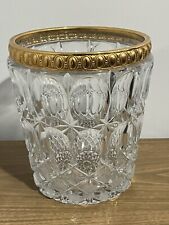 Vtg William Adam’s Brass/gold Gilt Crystal Champagne Ice Bucket picture