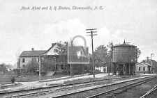 Mock Hotel & Railroad Station Thomasville North Carolina NC Reprint Postcard picture