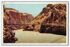 c1920's Kaibab Suspension Bridge Over Colorado River Grand Canyon AZ Postcard picture