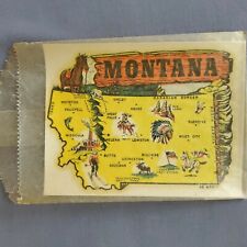 Vintage Montana Souvenir Travel Decal Window Luggage 50s 60s picture