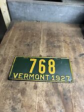 Antique Old Original 1927 27 768 3 Digit Vermont VT License Number Plate Tag USA picture