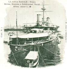 Postcard Italian Royal Navy Cruiser Sardegna in Harbor picture