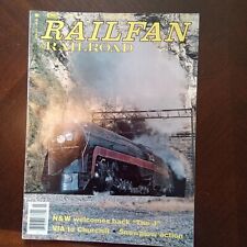 1983 issue of Railfan Railroad featuring the N&W J611's 1st excursion fire up picture