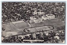 c1940 Aerial View Newton High School Football Field Newton Massachusetts Postcar picture
