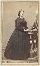 Pretty Young Lady Full Length Utica, New York 1860s CDV Carte de Visite X763 picture