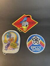 3 Vintage Disney Cloth Patches Donald Duck & Epcot  picture