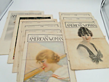 The American Woman Magazine 1917 Vintage Lot of 9 Women's Interest Red Cross picture