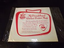 2ea Vintage 1995 McDonaldland Sticker Post Map - NIP-Factory sealed picture