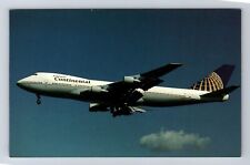 Continental Airlines, Boeing B-747-243B, Airplane, Vintage Postcard picture