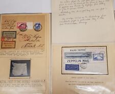HINDENBURG ZEPPELIN  Burned Cloth Skin, Mailed Zeppelin Covers  READ  picture