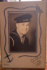 Vintage United States Navy Sailor Studio Portrait Photo 1944 picture